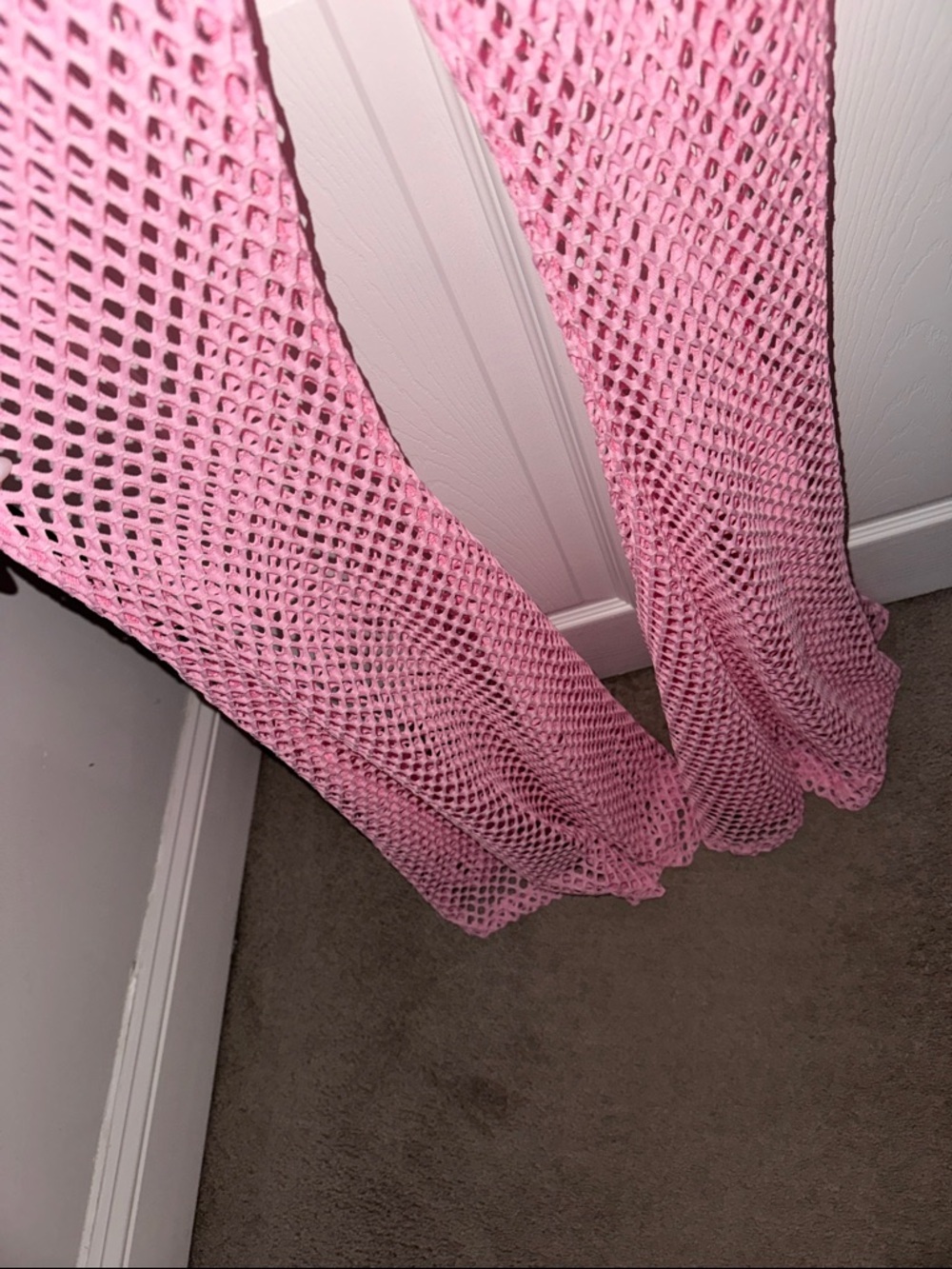 NWT DOLLSKILL Pink Mesh Halter One-Piece Jumpsuit - Picture 5 of 6